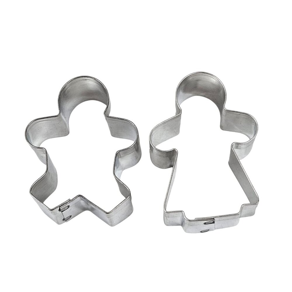 Vintage Mini Cookie Cutters Metal Heart Apple Horse Angel Gingerbread Man Woman - Picture 2 of 12